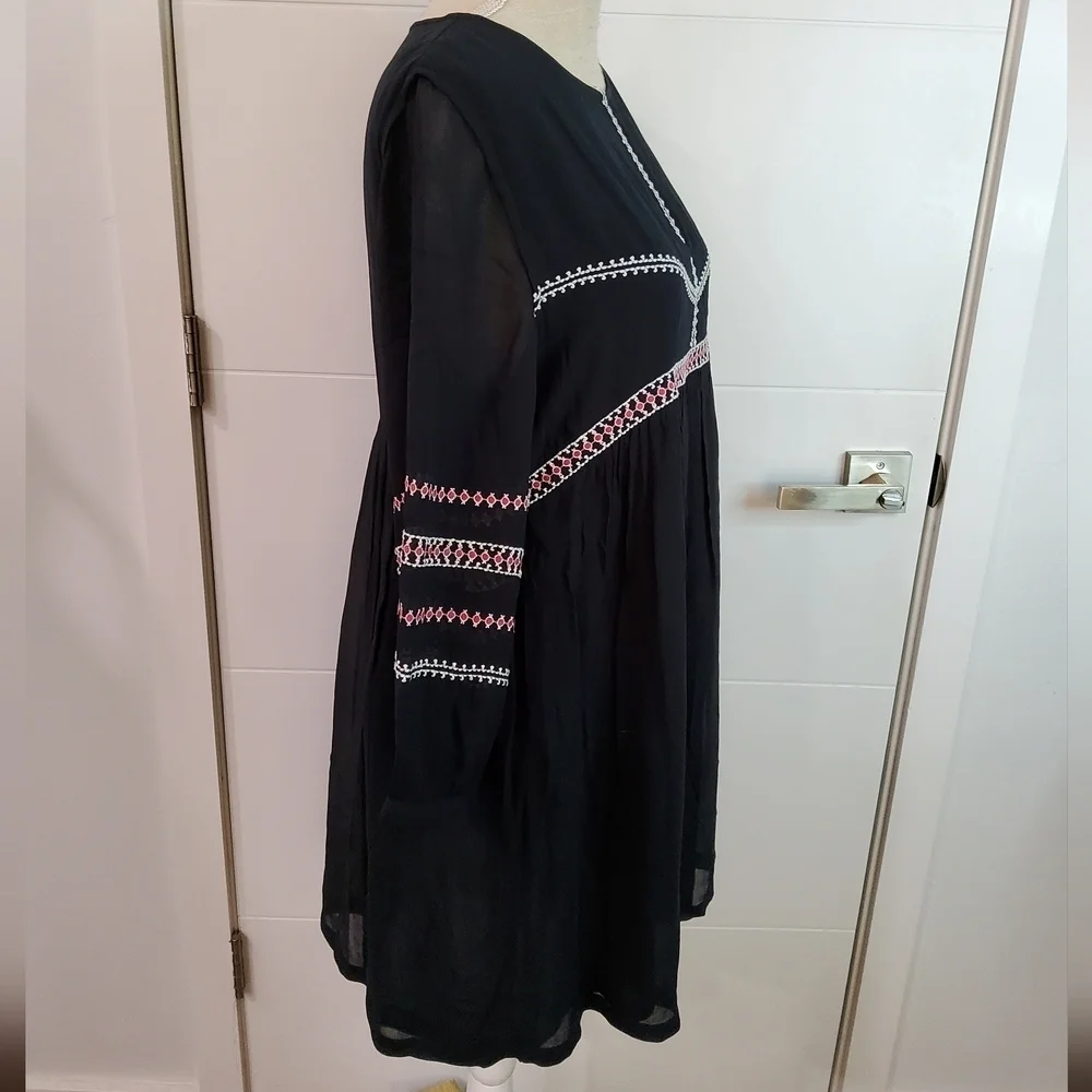 BA&SH Colombe Embroidered Mini Dress Size 6